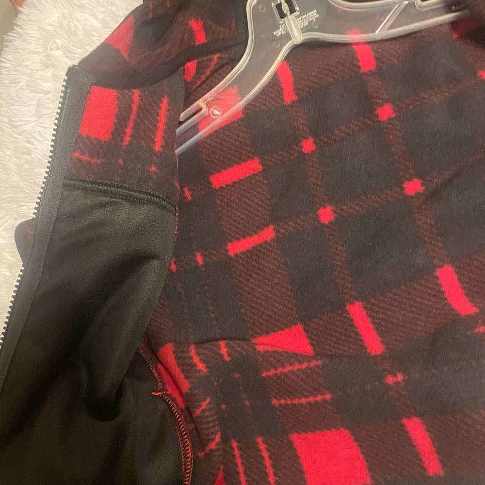 North Face kids Plaid Fleece Hoodie size 5 NWT - Picture 5 of 9